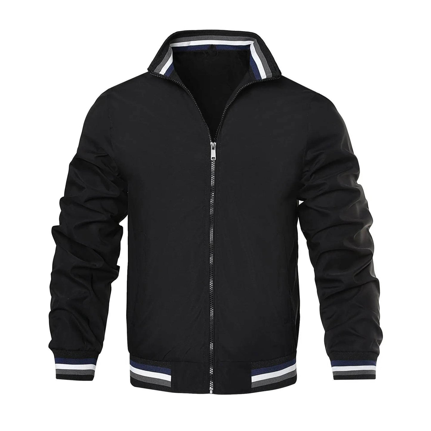 Casual Men's Windbreak Bomber Jacket - Lightweight Spring & Summer Wear - Buy Center US