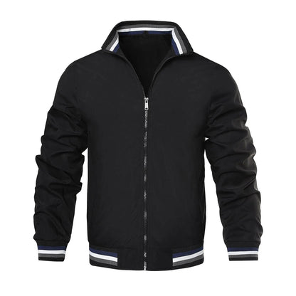 Casual Men's Windbreak Bomber Jacket - Lightweight Spring & Summer Wear - Buy Center US