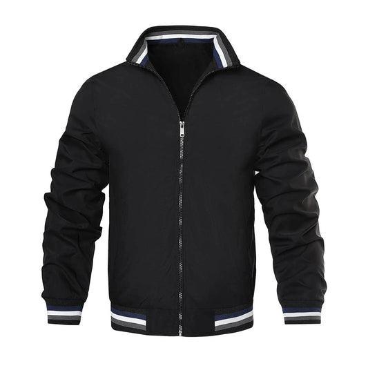 Casual Men's Windbreak Bomber Jacket - Lightweight Spring & Summer Wear - Buy Center US