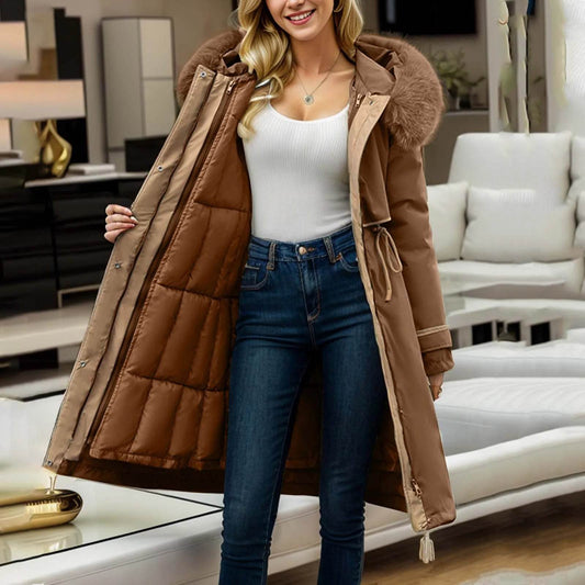 Women's Winter Coat Parka - Detachable Hood, Thickened Warm Design - Buy Center US