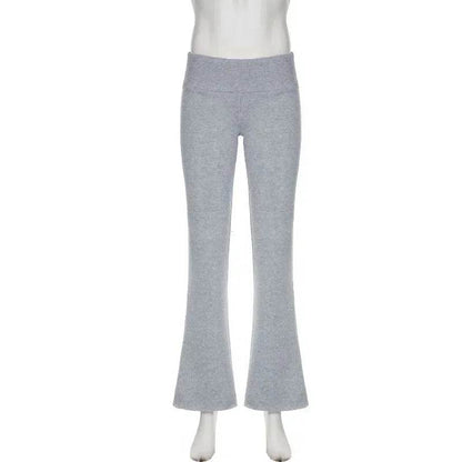 Casual Slim Flare Pants for Women - Y2K Boot Cut Fashion 2024 - Buy Center US