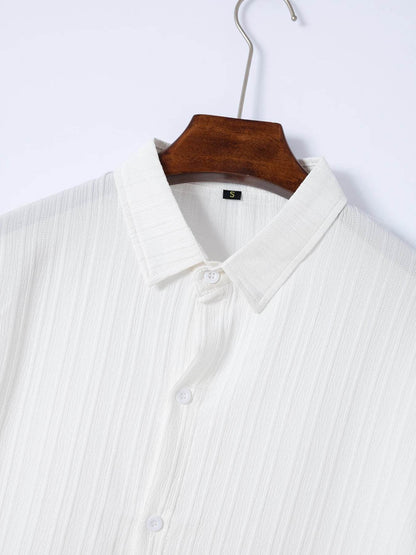 2024 Summer Men's Casual Beach Suit - Loose Fit Short Sleeve & Shorts - Buy Center US
