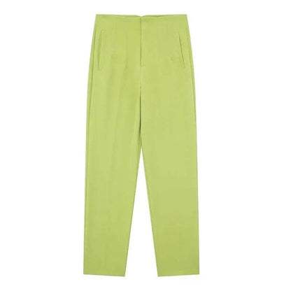 TRAF Women's High Waist Trousers - Formal & Casual Cropped Pants - Buy Center US