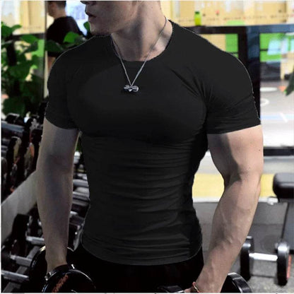 Summer Men’s Compression T-Shirt - Breathable, Quick-Dry Casual Top - Buy Center US