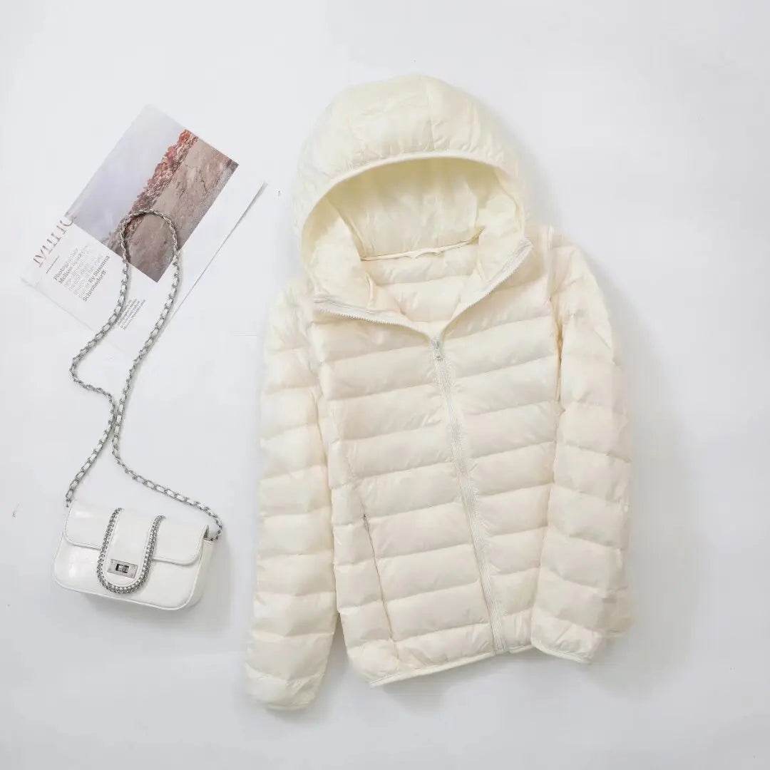 2024 Women's Hooded Puffer Jacket - Ultra Lightweight & Packable - Buy Center US