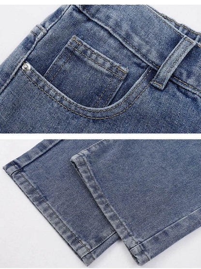 2025 Classic Korean Men's Casual Jeans - Light Blue Grey Black - Buy Center US