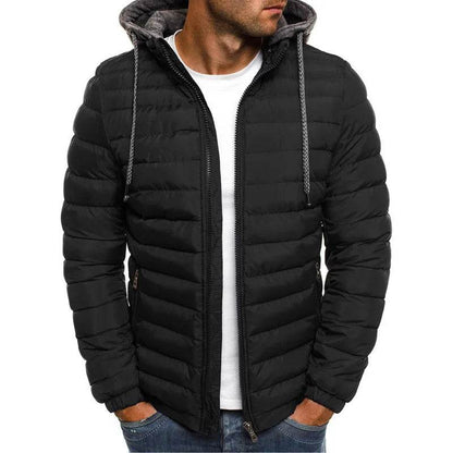 RickRack Men's Hooded Parka Jacket - Warm, Casual, Plus Size in S-3XL - Buy Center US