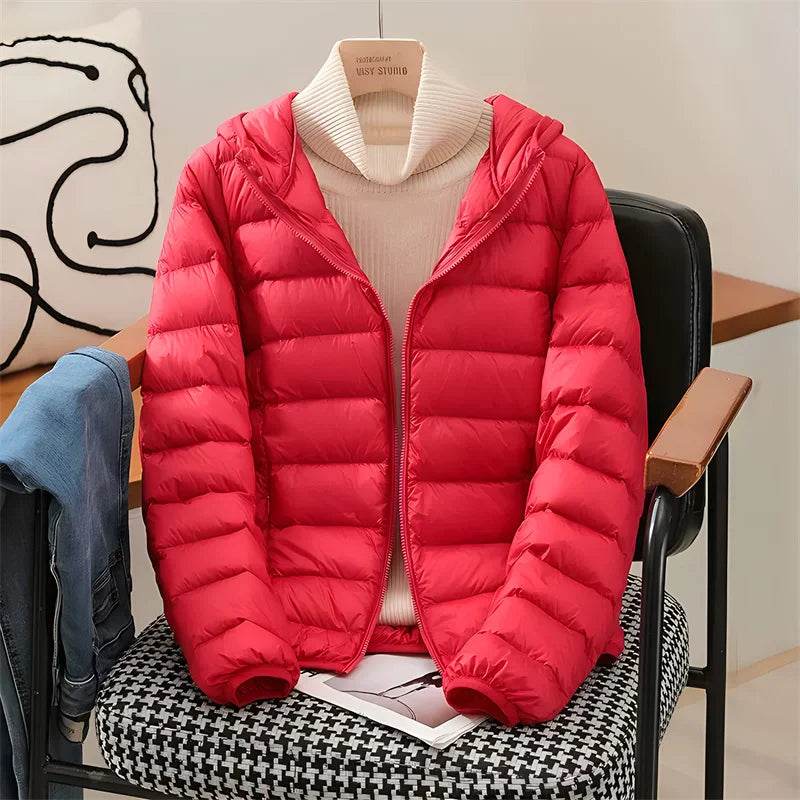2024 Women's Hooded Puffer Jacket - Ultra Lightweight & Packable - Buy Center US