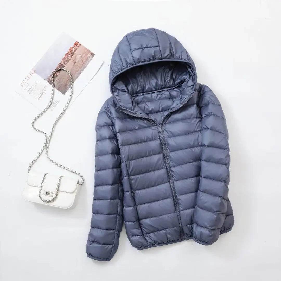 2024 Women's Hooded Puffer Jacket - Ultra Lightweight & Packable - Buy Center US