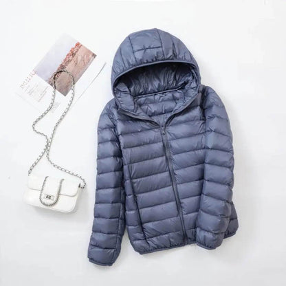 2024 Women's Hooded Puffer Jacket - Ultra Lightweight & Packable - Buy Center US