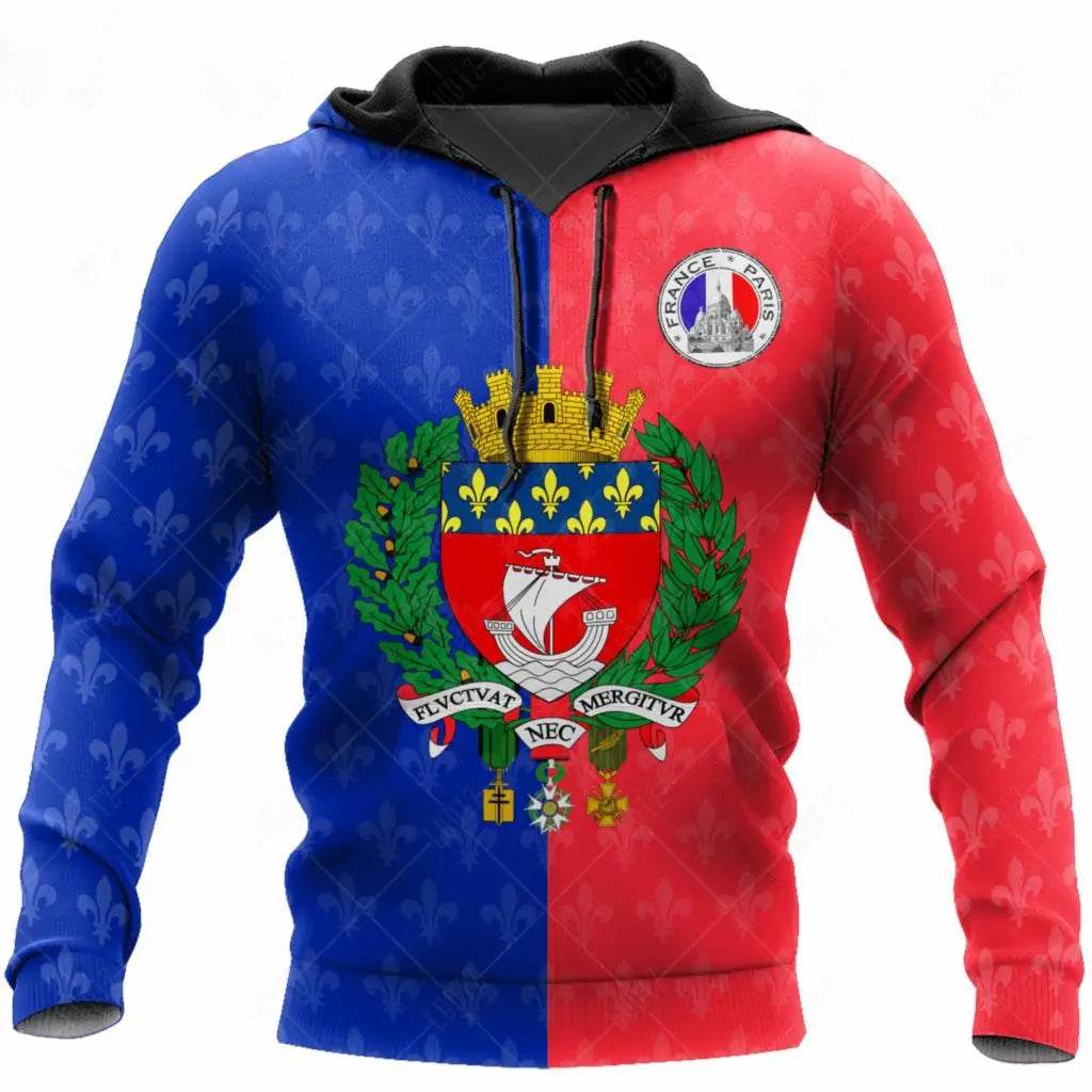 Men's 3D Print France Flag Hoodie - Casual Long Sleeve Autumn Wear - Buy Center US