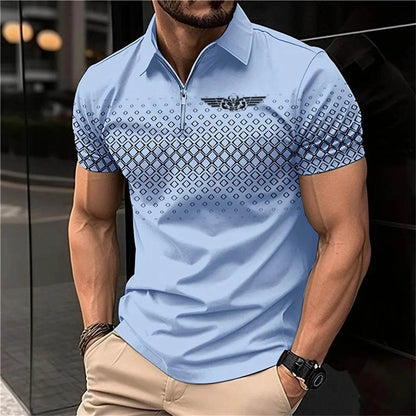 Men's Summer Casual Polo Shirt - Breathable Short-Sleeve Sport Top - Buy Center US
