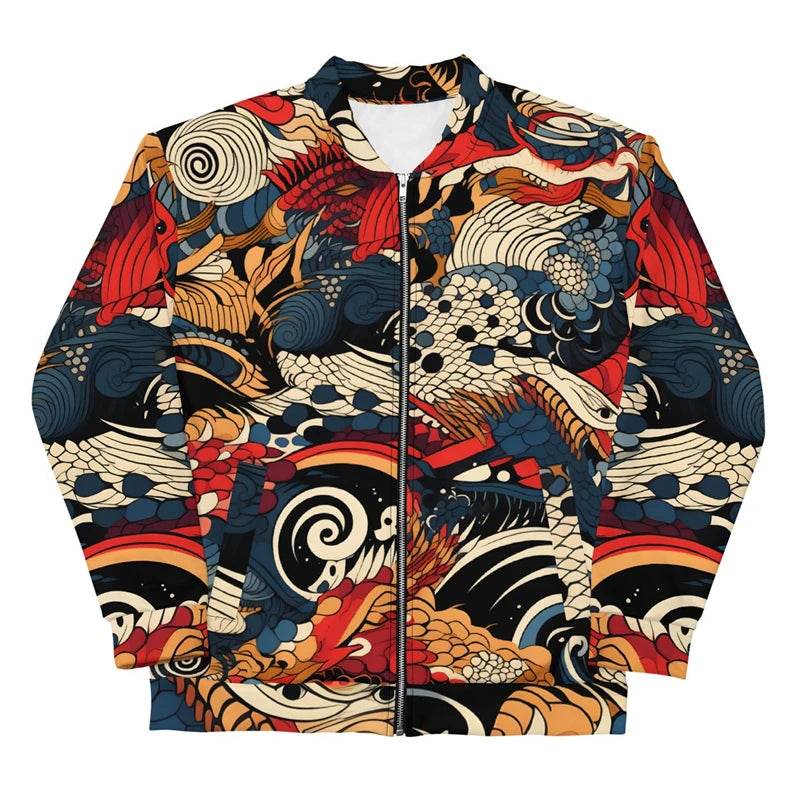 Japanese Style Graphic Bomber Jacket for Men - Casual Streetwear Autumn - Buy Center US
