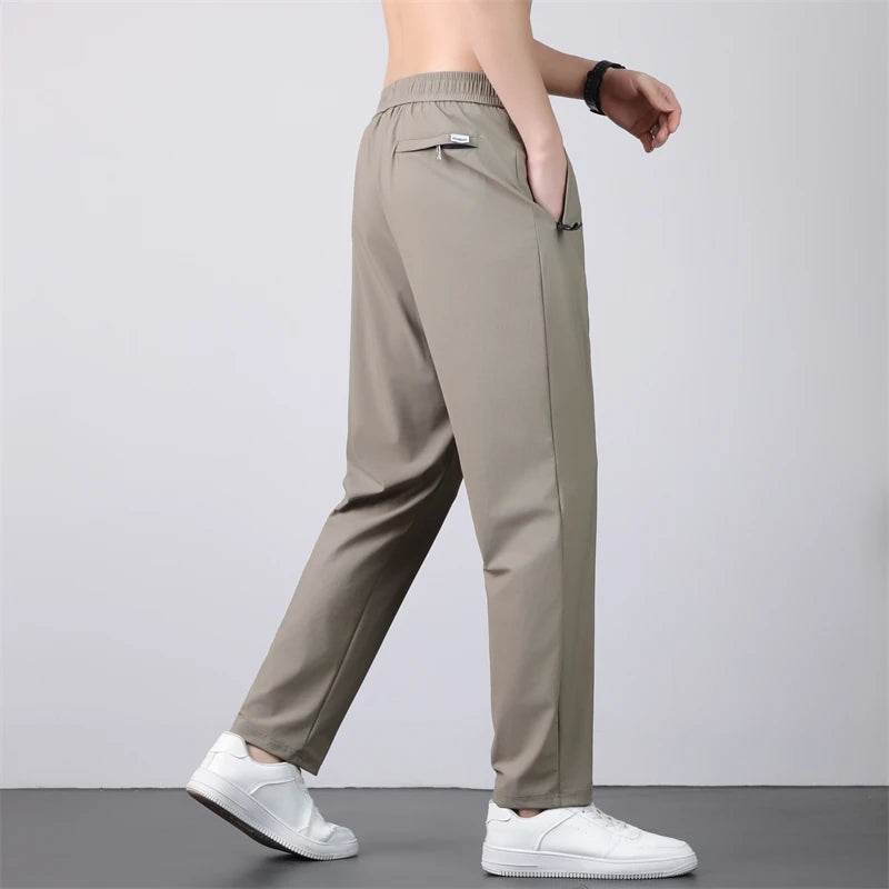 Men's Summer Quick Dry Loose Straight Leg Pants - High Elasticity Sports Wear - Buy Center US