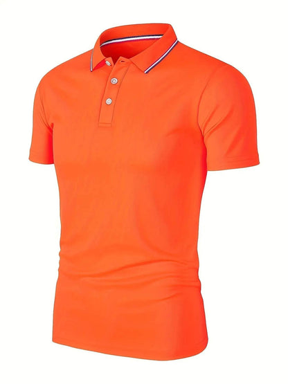 2023 Men's Summer Polo Shirt - Breathable Solid Color Casual Tee - Buy Center US