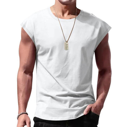 Men's Summer Sleeveless T-Shirt - Casual Sports Loose Fit Vest - Buy Center US