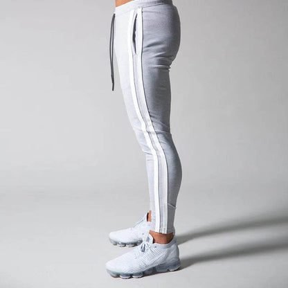 GYMNORTH Men's Casual Sports Pants - Spring/Fall Zippered Striped Design - Buy Center US