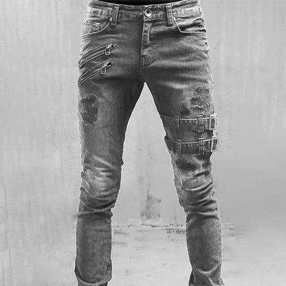Tsingyi Plus Size Straight Jeans for Men - Stylish Cargo Denim Pants - Buy Center US