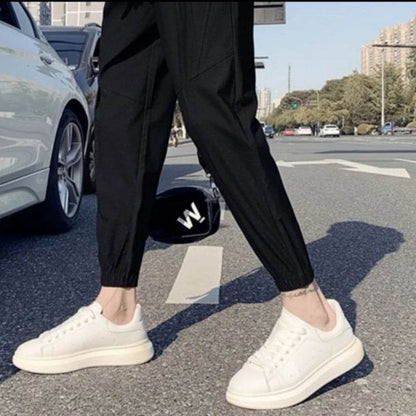 Korean Casual Men's Summer Pants - Loose Fit Harem Joggers for Gym - Buy Center US
