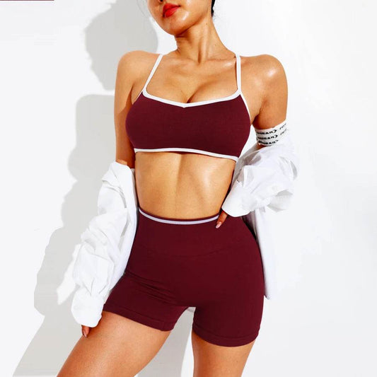 LLHOSO Women's Seamless Sports Bra & Shorts Set - Tummy Control Gymwear - Buy Center US