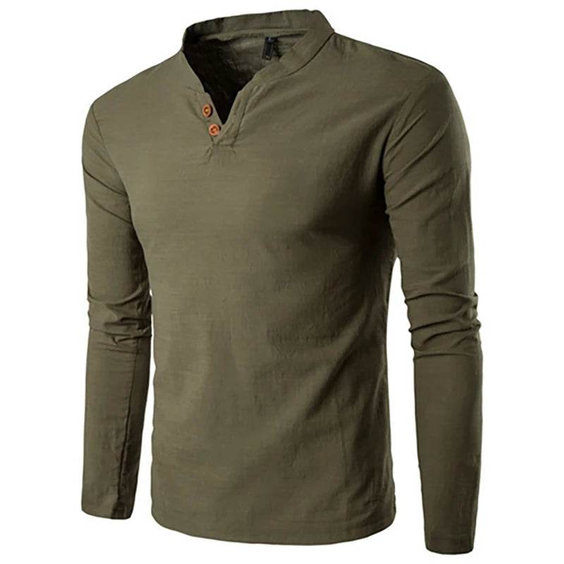 2023 Summer V-neck Men's Polo T-shirt - Casual Double Button Style - Buy Center US
