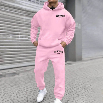 Oversize Men's Tracksuit Set - Autumn Fashion Hooded Sweatshirt & Pants - Buy Center US
