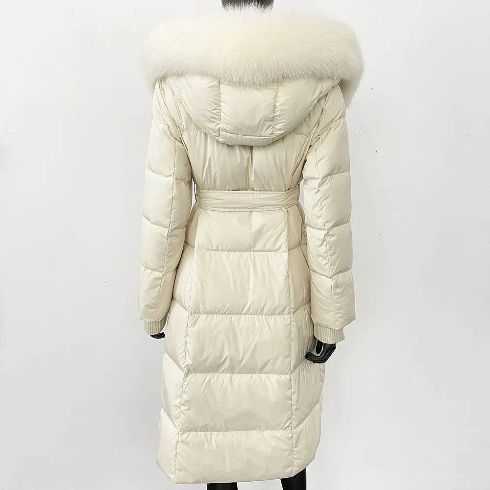 Elegant Hooded Women’s Winter Jacket - 90% Duck Down, Warm & Stylish - Buy Center US