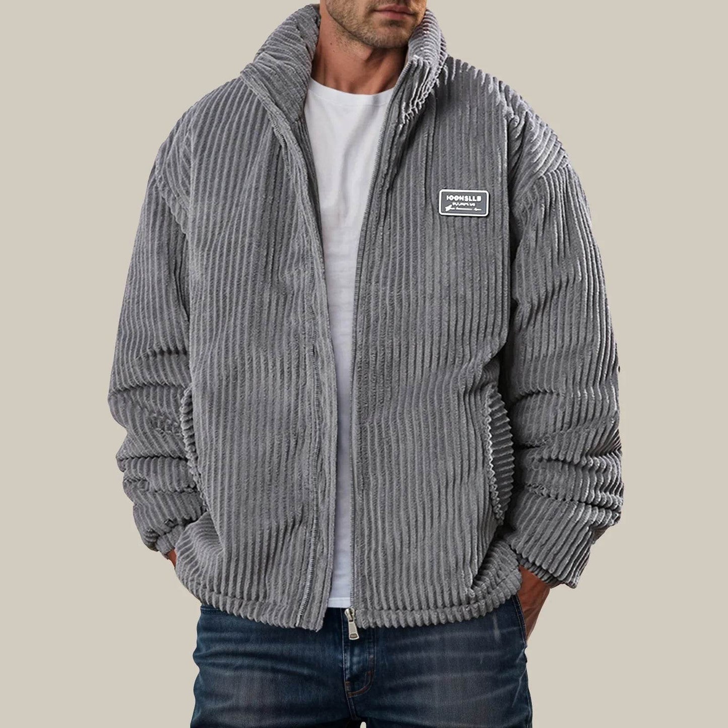 Men's Corduroy Winter Down Coat - Warm Quilted Jacket for Outdoor Style - Buy Center US