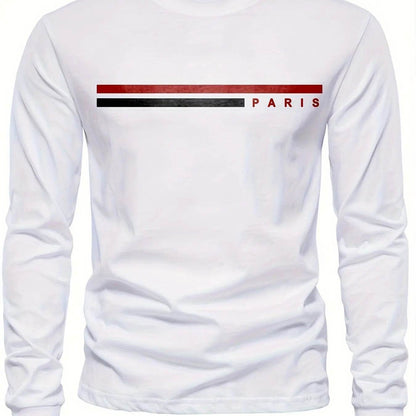 GUILAN Men's Casual Cotton T-Shirt - Paris Print, Comfortable & Breathable - Buy Center US