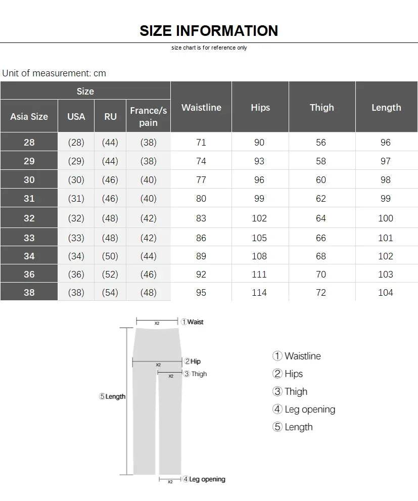 Men's Casual Straight Baggy Pants - Fashionable Midweight Trousers - Buy Center US