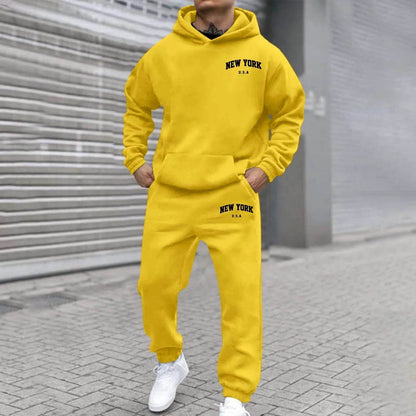 Oversize Men's Tracksuit Set - Autumn Fashion Hooded Sweatshirt & Pants - Buy Center US