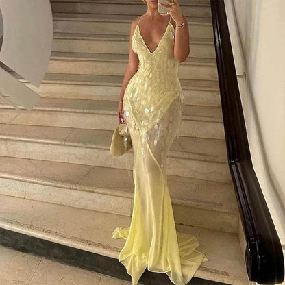 ELSVIOSE Sleek Off-Shoulder Evening Dress - High Waist Mermaid Style - Buy Center US