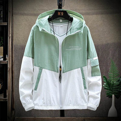 Ultra Light Hooded Windbreaker Jacket for Men - UV Sun Protection Size Options - Buy Center US