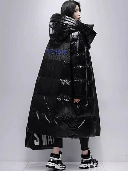 Oversized Women's Black Puffer Jacket - Warm & Stylish Winter Coat - Buy Center US