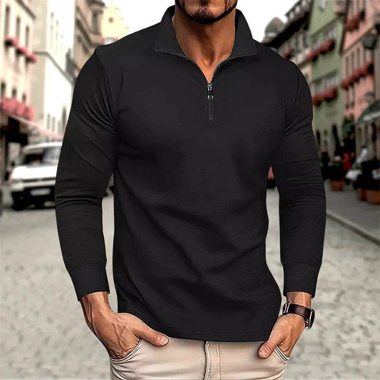 FYZS Men's Long Sleeve Polo Shirt - Comfortable, Breathable Casual Top - Buy Center US