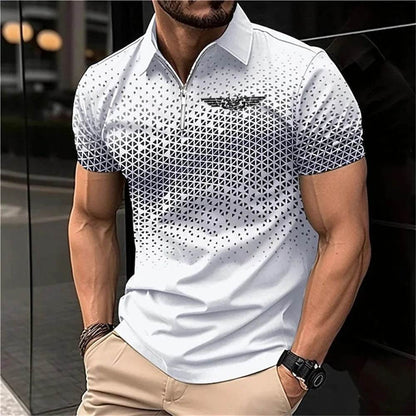 Men's Summer Casual Polo Shirt - Breathable Short-Sleeve Sport Top - Buy Center US