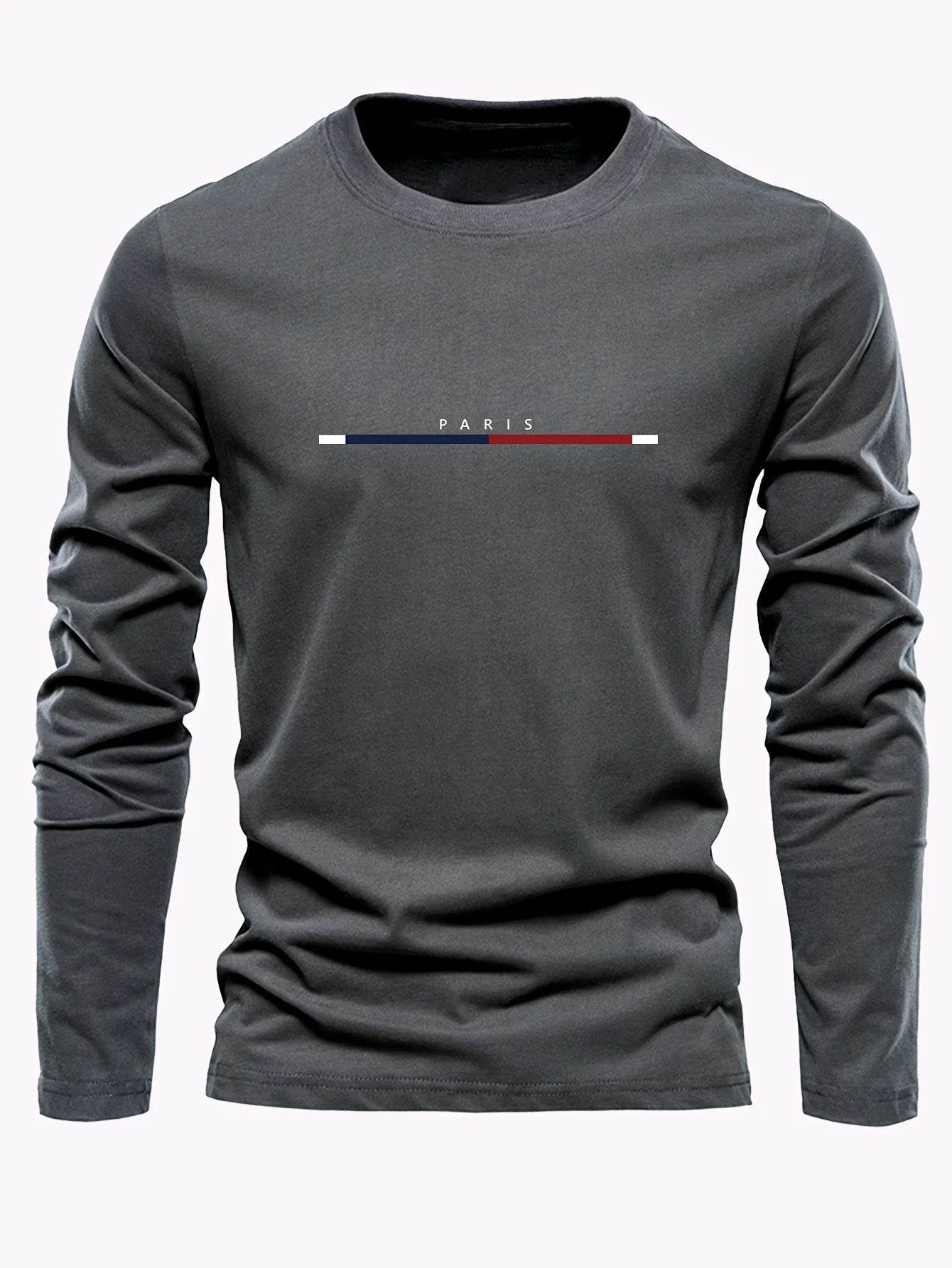 GUILAN Men's Casual Cotton T-Shirt - Paris Print, Comfortable & Breathable - Buy Center US