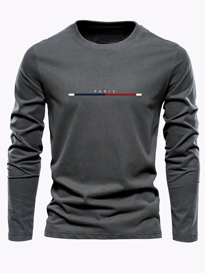 GUILAN Men's Casual Cotton T-Shirt - Paris Print, Comfortable & Breathable - Buy Center US