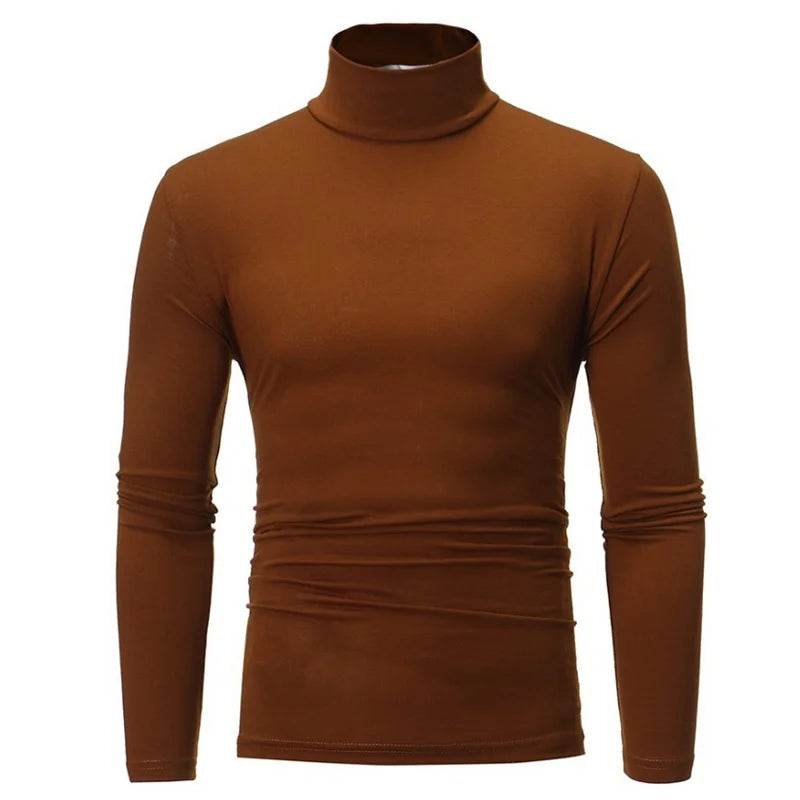 Men's Casual Slim Fit Turtleneck Pullover - Lightweight & Breathable Top - Buy Center US