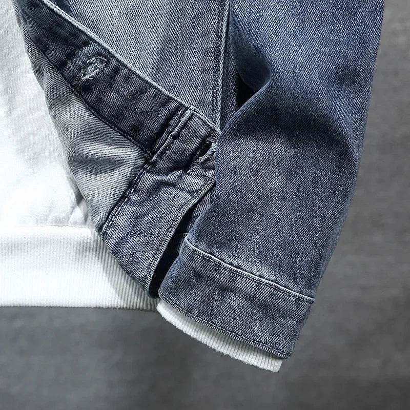Luxury Men's Denim Cardigan Jacket - Spring Autumn Harajuku Style Coat - Buy Center US