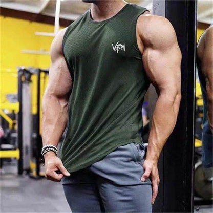 RUASPV Men's Gym Fitness Tank Top - Quick-Drying Sleeveless Casual Vest - Buy Center US