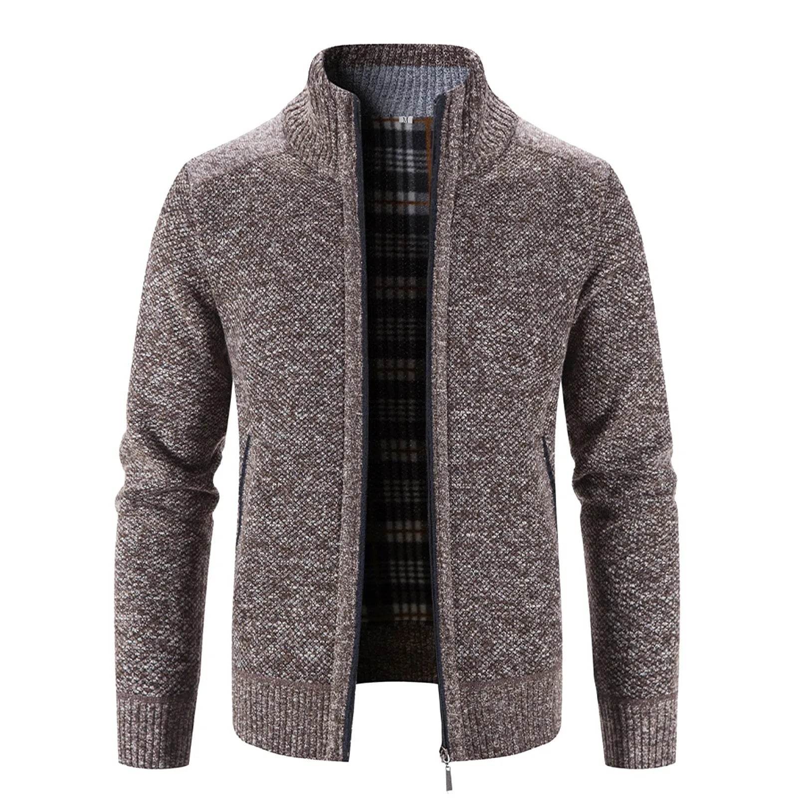 2024 Men’s Faux Fur Wool Jacket - Thick Long-Sleeved Casual Coat - Buy Center US