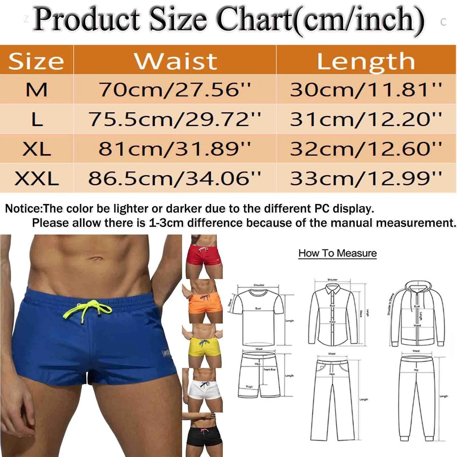 Men's Spring Summer Ultra Shorts - Elastic Waist Drawstring Beach Wear - Buy Center US