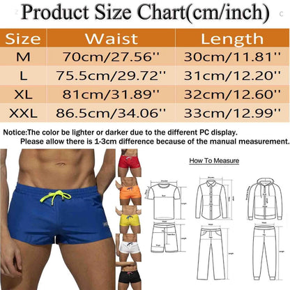 Men's Spring Summer Ultra Shorts - Elastic Waist Drawstring Beach Wear - Buy Center US