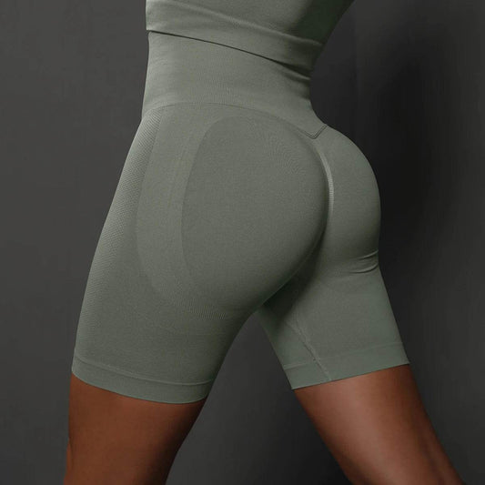 Hamidou High Waist Yoga Shorts for Women - Seamless Gym Fit - Buy Center US