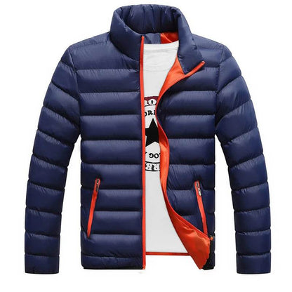 Men's Winter White Duck Down Jacket - Warm Hooded Slim Fit Puffer Coat - Buy Center US