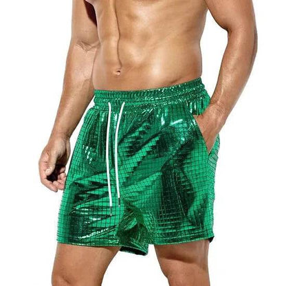 Qj Cinga Men's Stretch Beach Shorts - Comfortable Plaid Design for Summer - Buy Center US