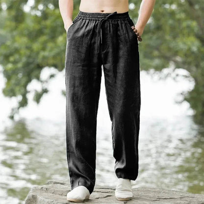 King Billion Men's Casual Beach Pants - Cotton Linen Joggers for Summer - Buy Center US
