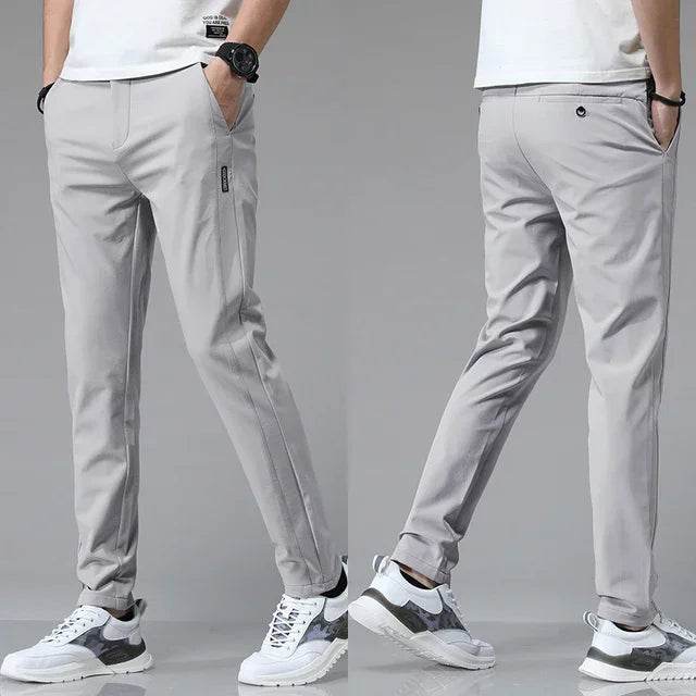 CHOLYL Men's Ultra-Thin Stretch Slim Casual Pants - Breathable Golf Trousers - Buy Center US