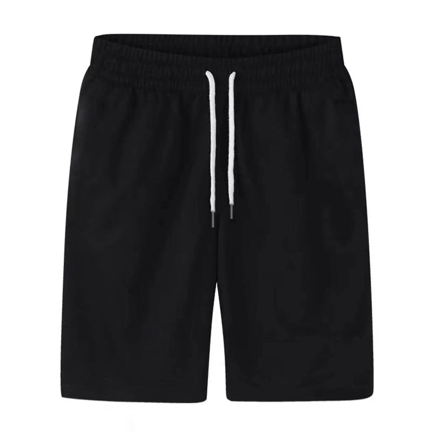 Men's Solid Drawstring Beach Shorts - Casual Lightweight Summer Trousers - Buy Center US